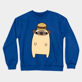 Standing Hamburger Pug Crewneck Sweatshirt